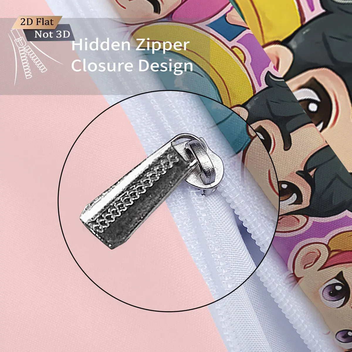 3pcs K-Pop Demon Hunters Print coreless Bedding Set Multi Sized Bedrooms Dormitory duvet Cover Decoration Soft Machine Washable