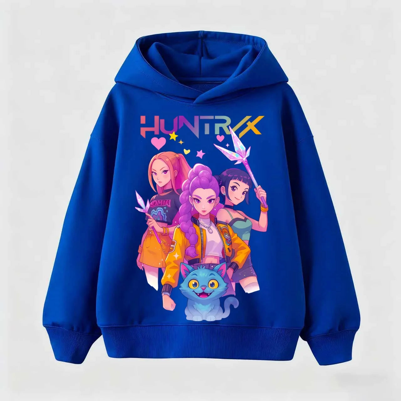 Korean KPop Demon Hunter Rumi Derpy Cartoon Girls Boy Hooded Sweatshirt Warm Children's Wave Fashion Casual Tops Casual Clos Gif