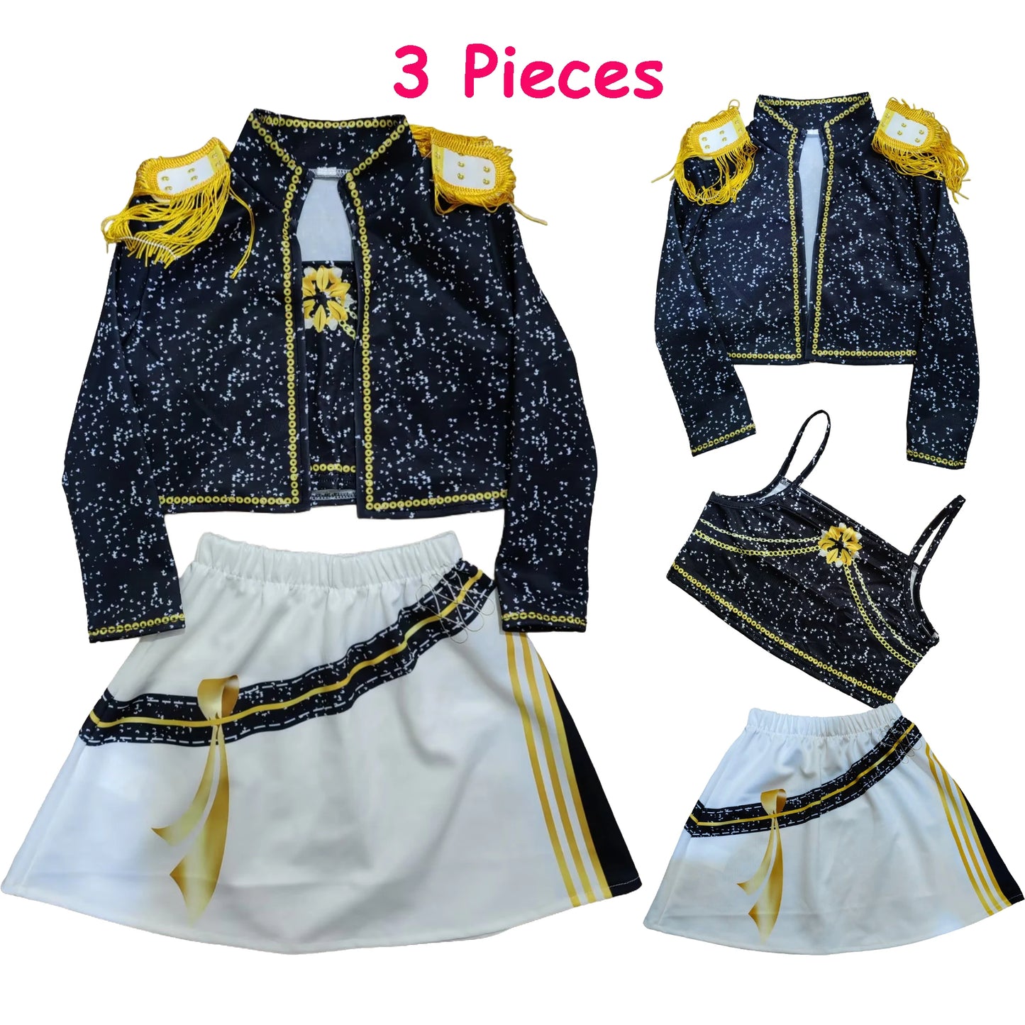 Kids KPop Demon Hunters Zoey Rumi Mira Costume Fancy Dress Cosplay Huntrix Anime Cosplay For Girl Halloween Carnival Party