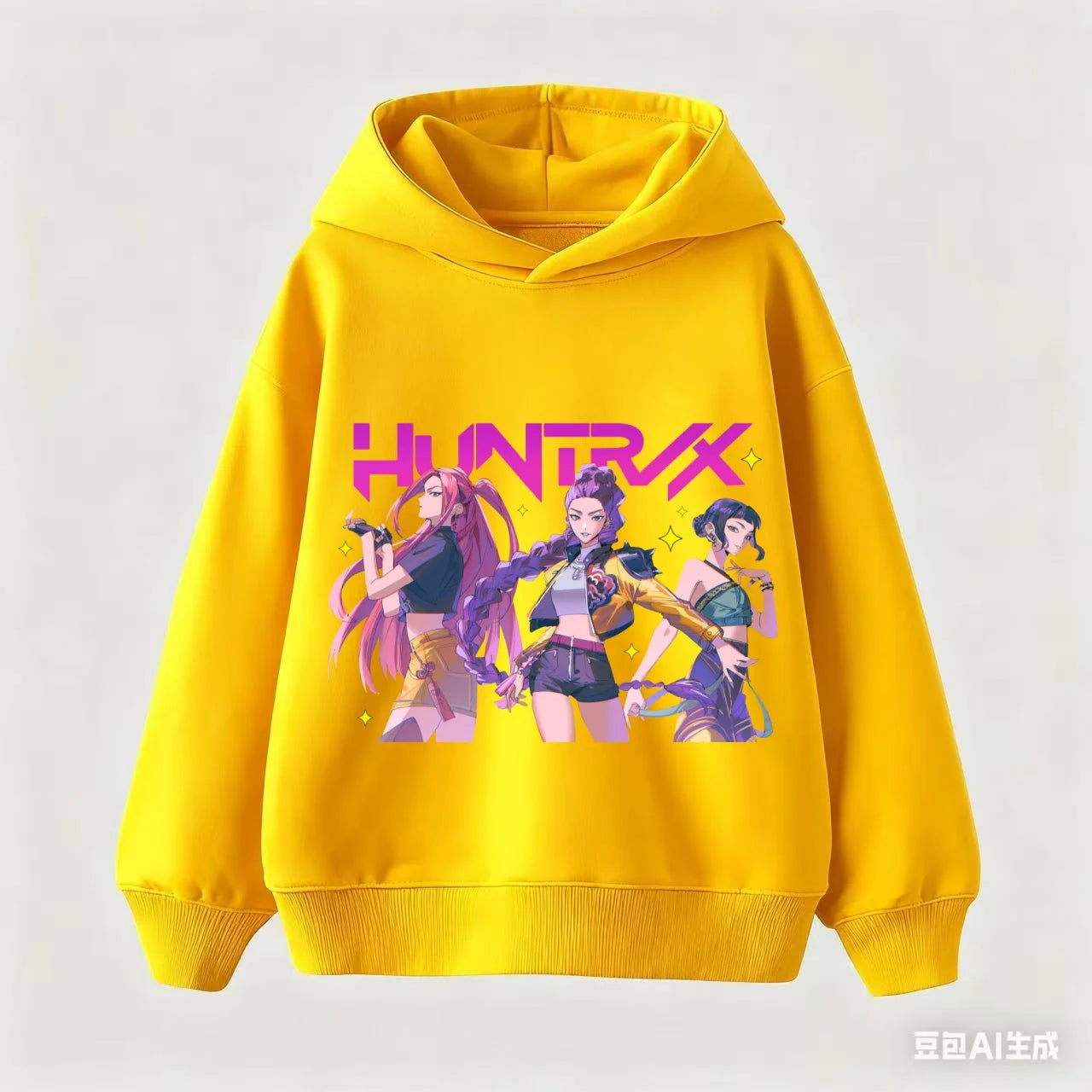 Movie New Kids K-Pop Demon Hunters Hooded Tops Toddler Girl Clothes KPop Demon Hunters Hoodie Girls Fashion Casual Sweatshirt