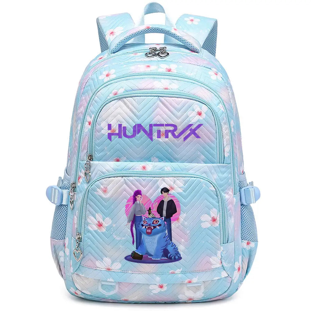 KPop Demon Hunters Backpack Rumi Mira Zoey HUNTR/X Saja Boys Print Cartoon School Bag Large Capacity Student Travel Backpacks