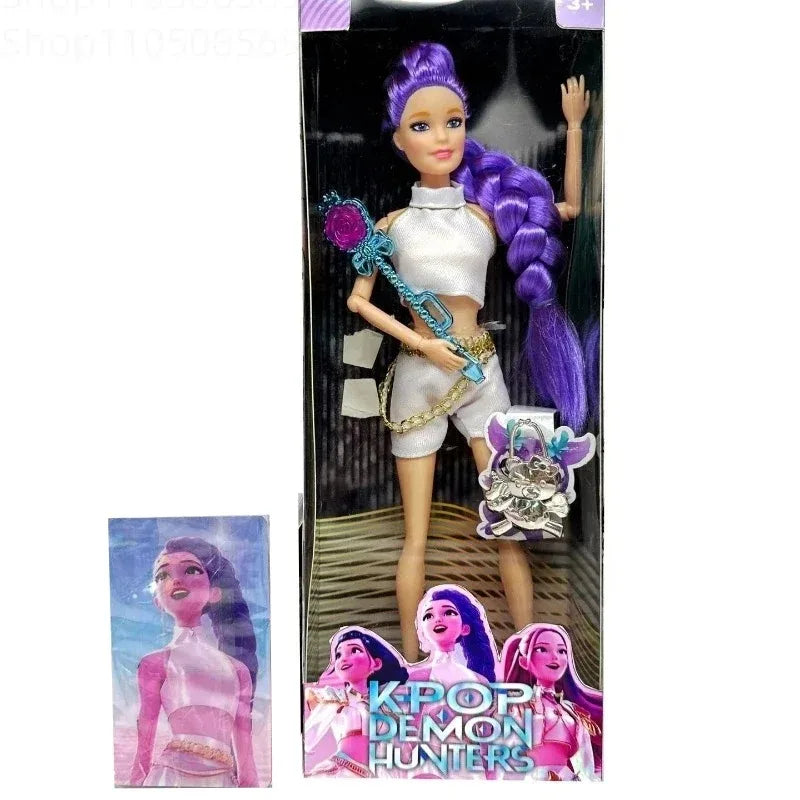 Kpop Demon Hunters 30cm Doll Toy*# Rumi Mila Zoe Action Doll Toy^& Plastic DIY ~Children's Girl Toy Birthday Gift