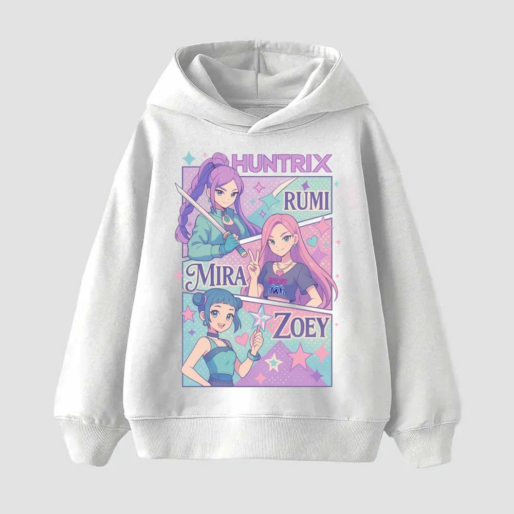 KPop Demon Hunters Hoodies Baby Girl Boy Clothes Fashion Casual Hooded Sweatshirts K-Pop Demon Hunters Pullover Kids Outfits Gif