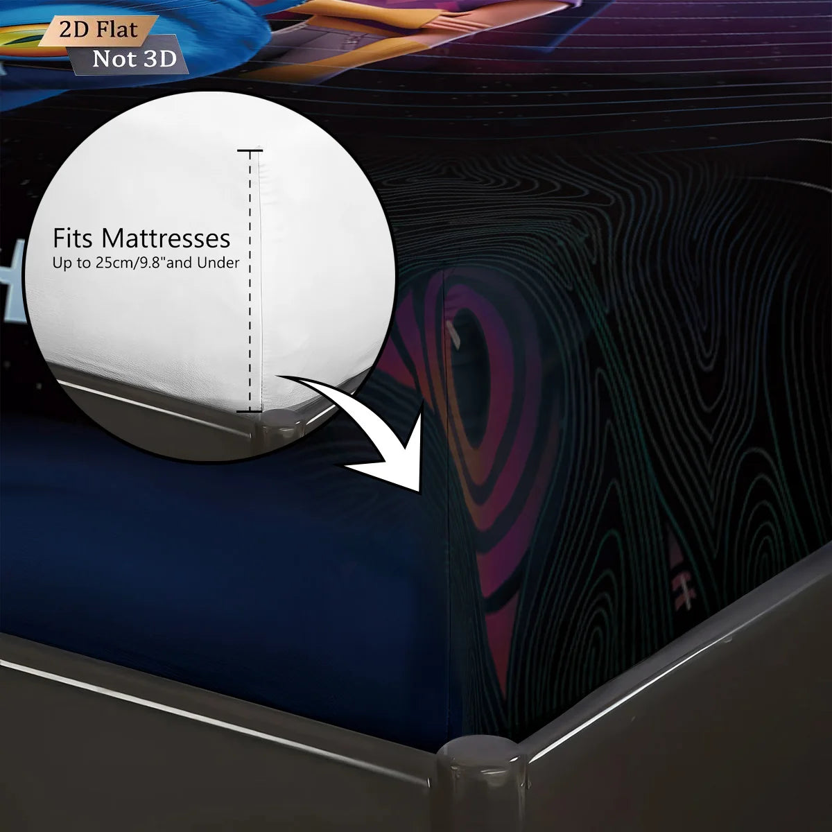 3pcs K-Pop Demon Hunters Print coreless fitted sheet Set Multiple Size Bedrooms Dormitory Bedcover Decoration Machine Washable