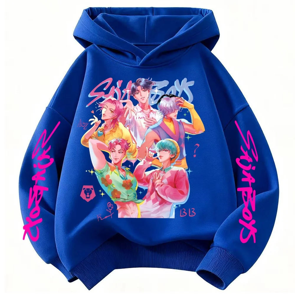 Kpop Witch Hunt Children's Clothing, Including Men's and Women's Spring and Autumn Hoodies and Fashionable Sweatshirts