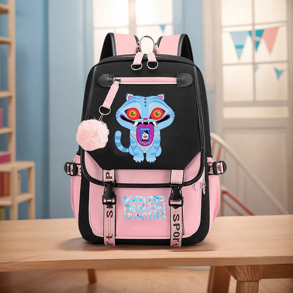 School Backpack for Students KPop Demon Hunters Daily Bagpack 2025 Hot Movie Print Backpacks for Girl Outdoor Sport School Bag