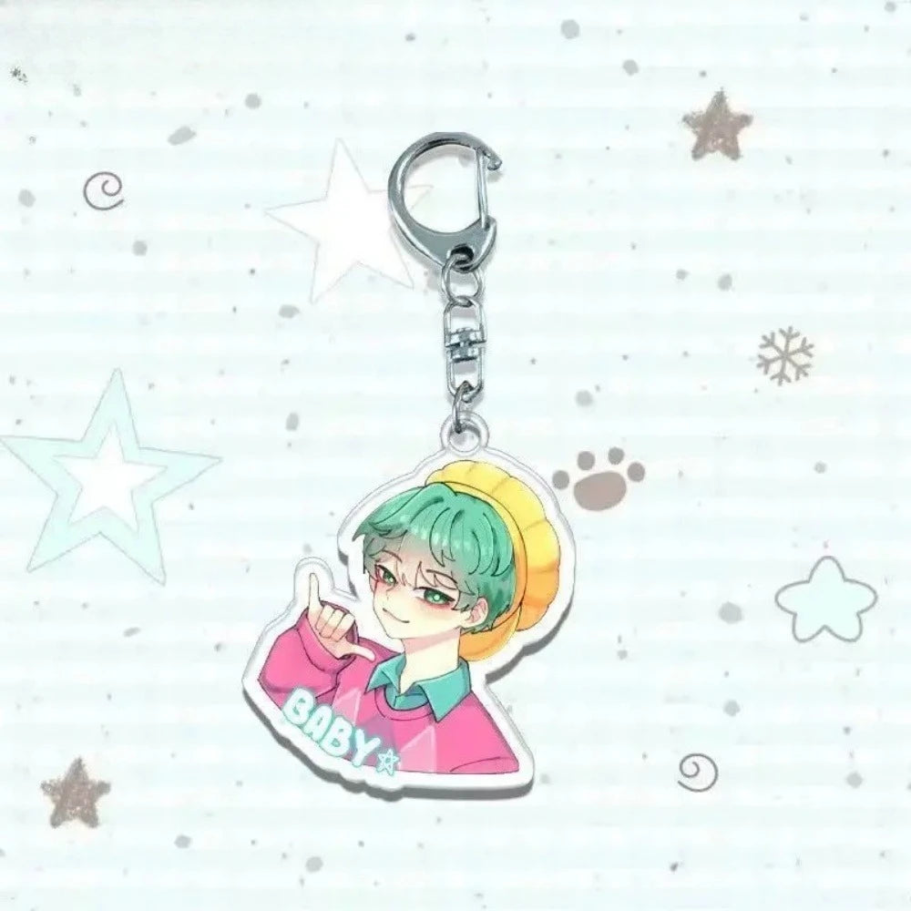 Hot Kpop Demon Hunters Huntrix Saja Boys Keychains for Accessories Jewelry Rumi Zoey Jinu Mira Sold My Soul Keyrings Fans Gifts