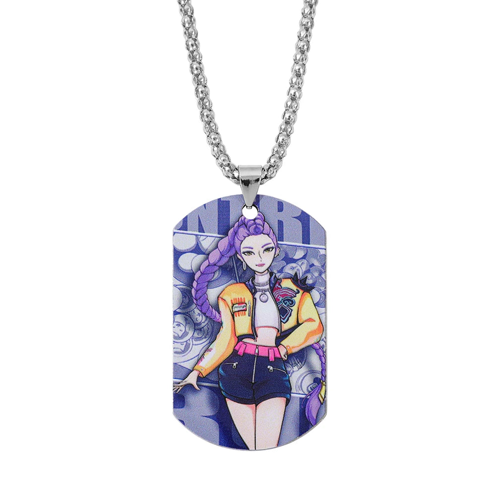 K-pop Demon Hunters Y2K Necklace Harajuku Anime Personalized Character Pendant Charm for Men & Women Fashion Jewelry Gift