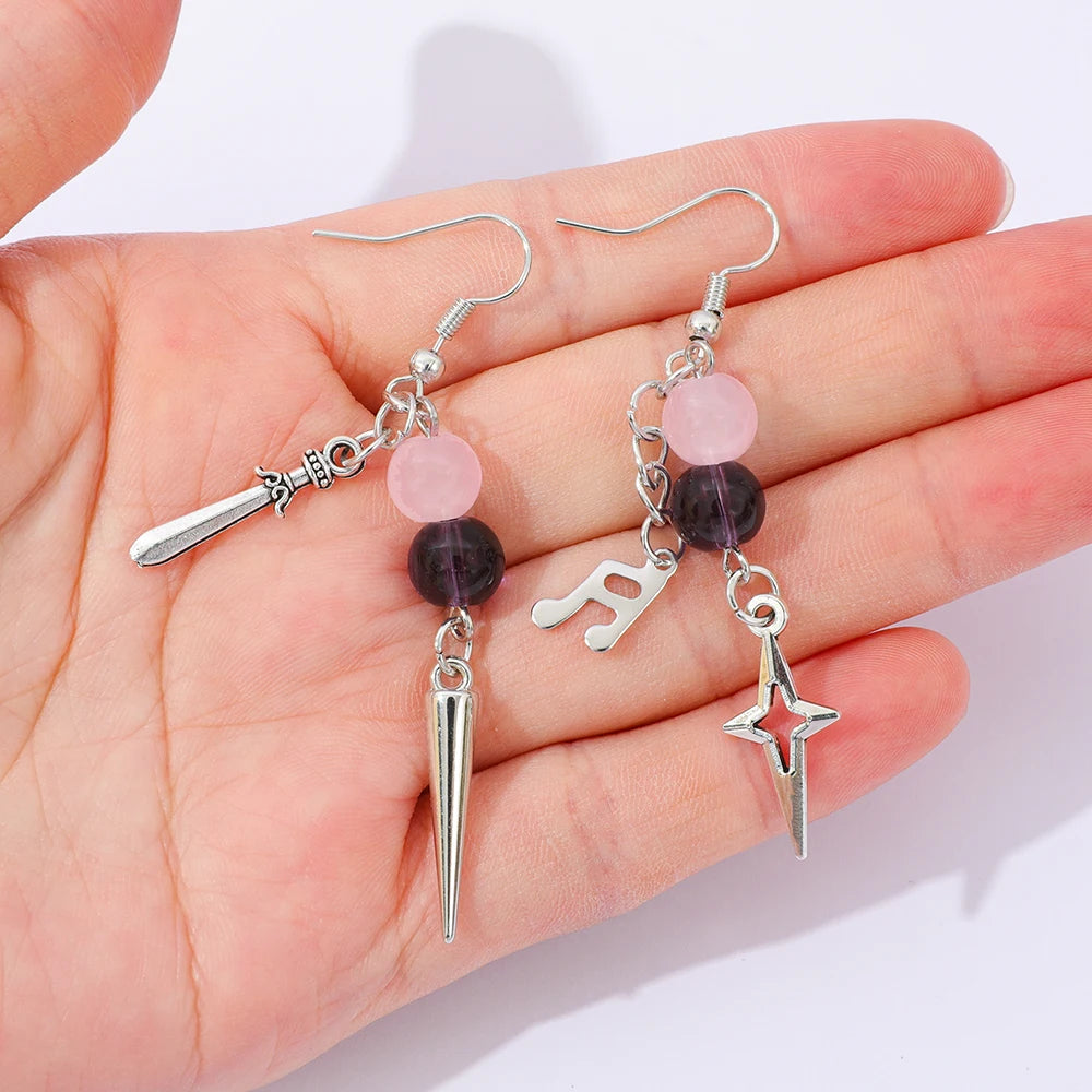 K-Pop Demon Hunters Jewelry,Mira Earrings,Brincos Mira-K-pop Caçadores De Demô nios-Cosplay,Kpop Gemstone Collar,Hunter Fan Gift