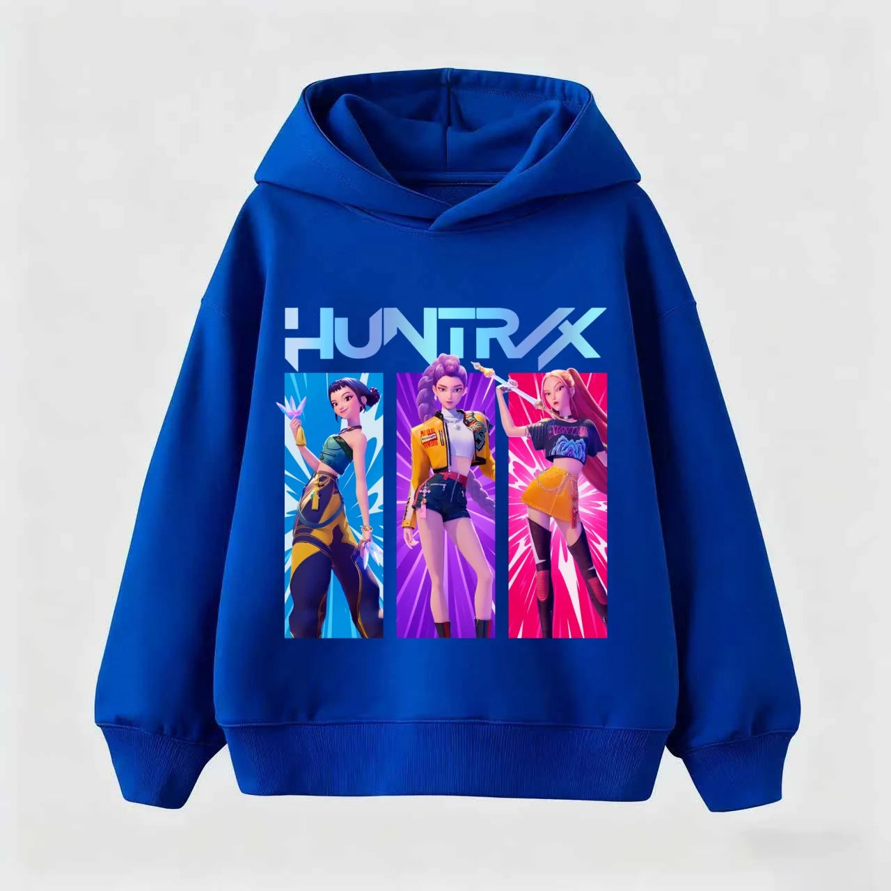 Korean KPop Demon Hunter Cartoon Girls Boy Hooded Sweatshirt Warm Children's Wave Fashion Casual Tops Casual Girls Clothing