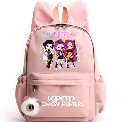 KPop Demon Hunter Backpack for Girls Boys Children Rucksack Casual School Bags Travel Rabbit Ears Backpacks Mochila gift bags