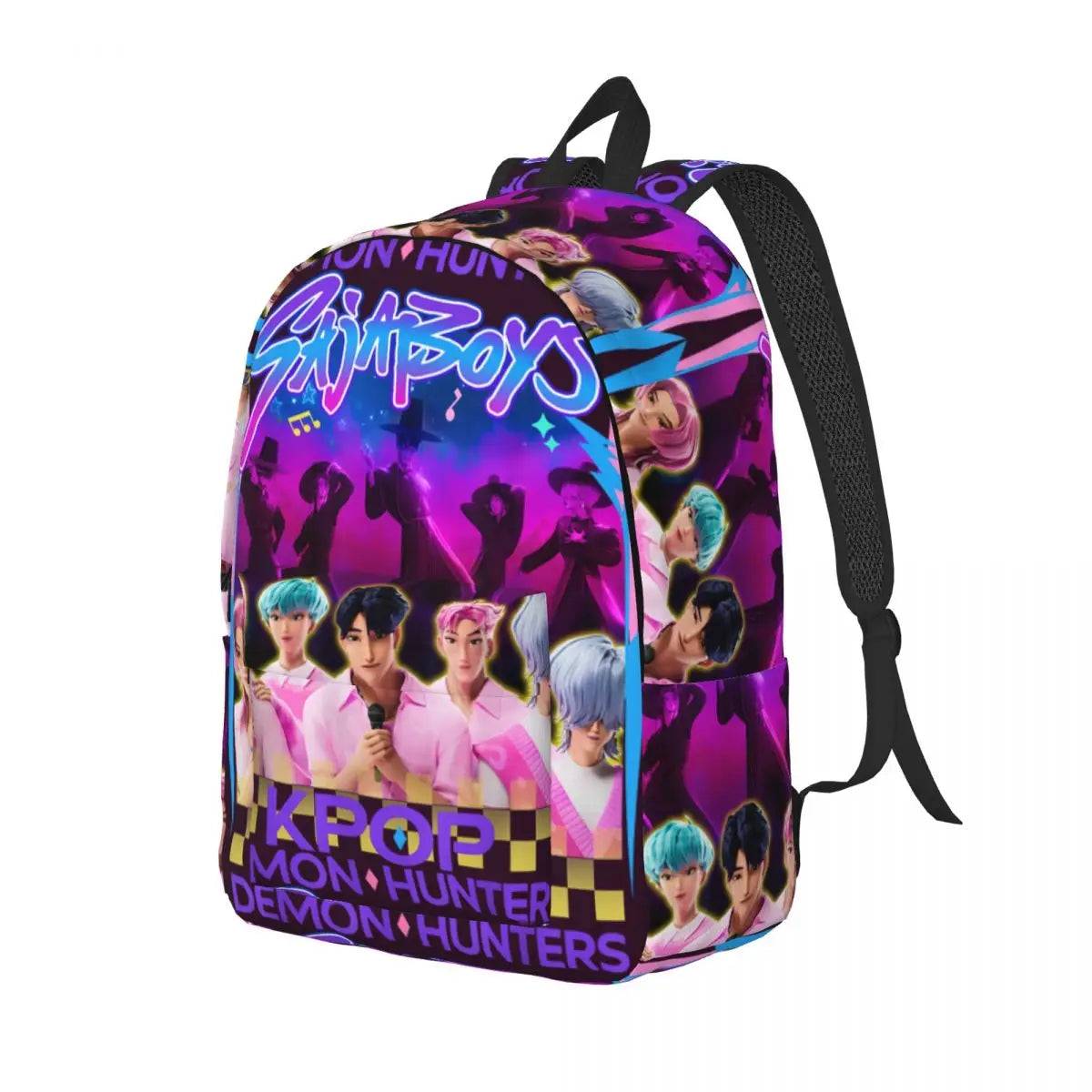 K-Pop Saja Boys Team Kpop Demon Hunters Backpack Student Large Backpacks Polyester Cool School Bags Outdoor Custom Rucksack
