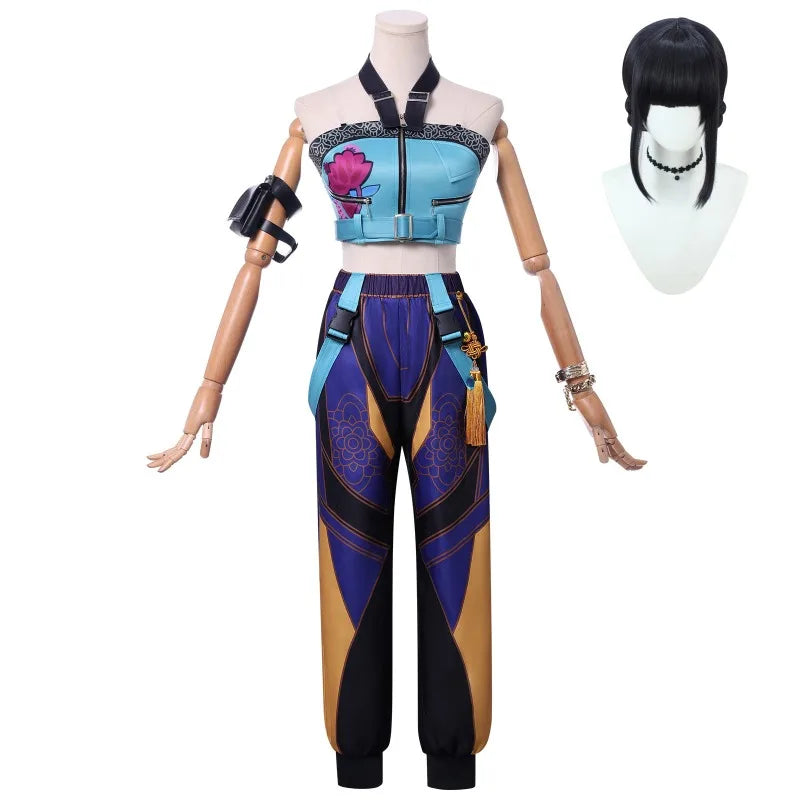 Anime K Pop Demon Cos Hunters Superstar Rumi Cosplay Necklace Earrings Costume Girl Group Suit Women Halloween Party Roleplay