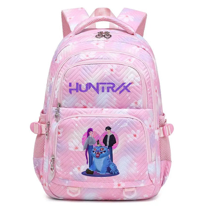 KPop Demon Hunters Backpack Rumi Mira Zoey HUNTR/X Saja Boys Print Cartoon School Bag Large Capacity Student Travel Backpacks