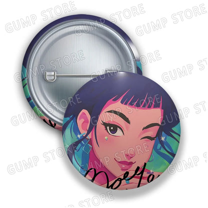 Kpop Demon Hunters Badges for Jewelry Accessories Bag Decor Huntrix Saja Boys Rumi Zoey Jinu Tinplate Button Brooch Pins Gifts