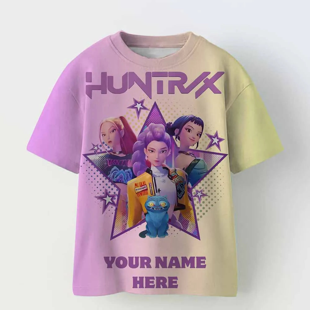 Rumi K-pop Demon Hunters Huntrix 90s T-Shirt Women Novelty Tee Shirt Crew Neck Short Sleeve T Shirt Gift Idea Clothes