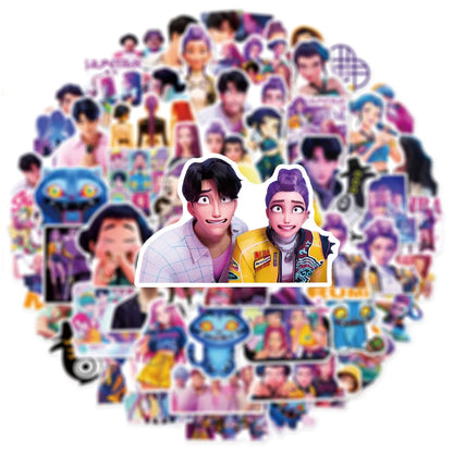 10/30/60PCS Animated Movies Kpop Demon Hunters Cartoon Sticker DIY Decoration Waterproof Skateboard Notebook Graffiti Toy