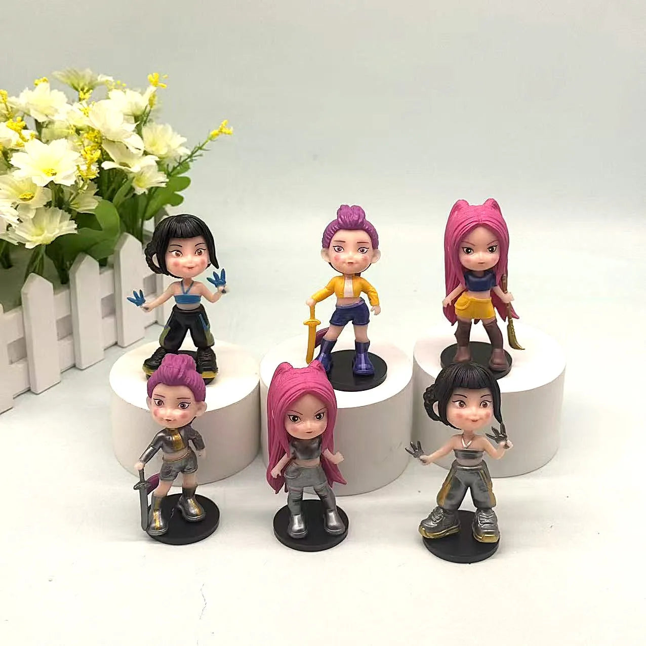 Kpop Demon Hunters Anime Figure Toys Cute PVC Movable Joints Action Figure Model Dolls Kids Birthday Decoration Toy Gifts