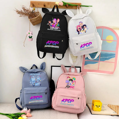 KPop Demon Hunteres Students Backpacks Cartoon Anime Graphic Print Backpack Boys Girls Fashion Schoolbag Back To School Gifts