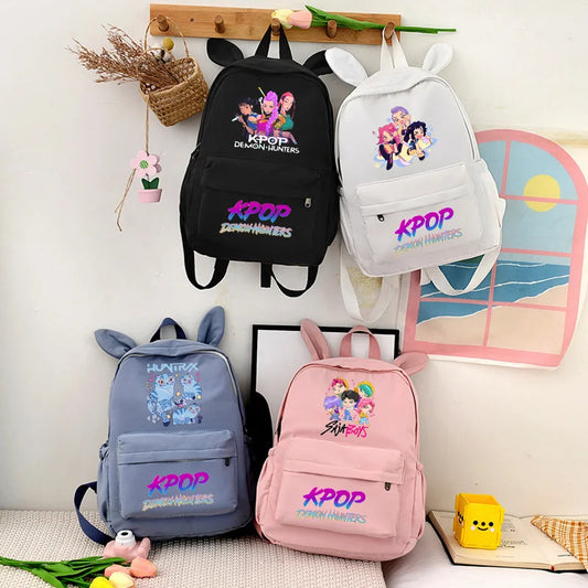 KPop Demon Hunteres Students Backpacks Cartoon Anime Graphic Print Backpack Boys Girls Fashion Schoolbag Back To School Gifts