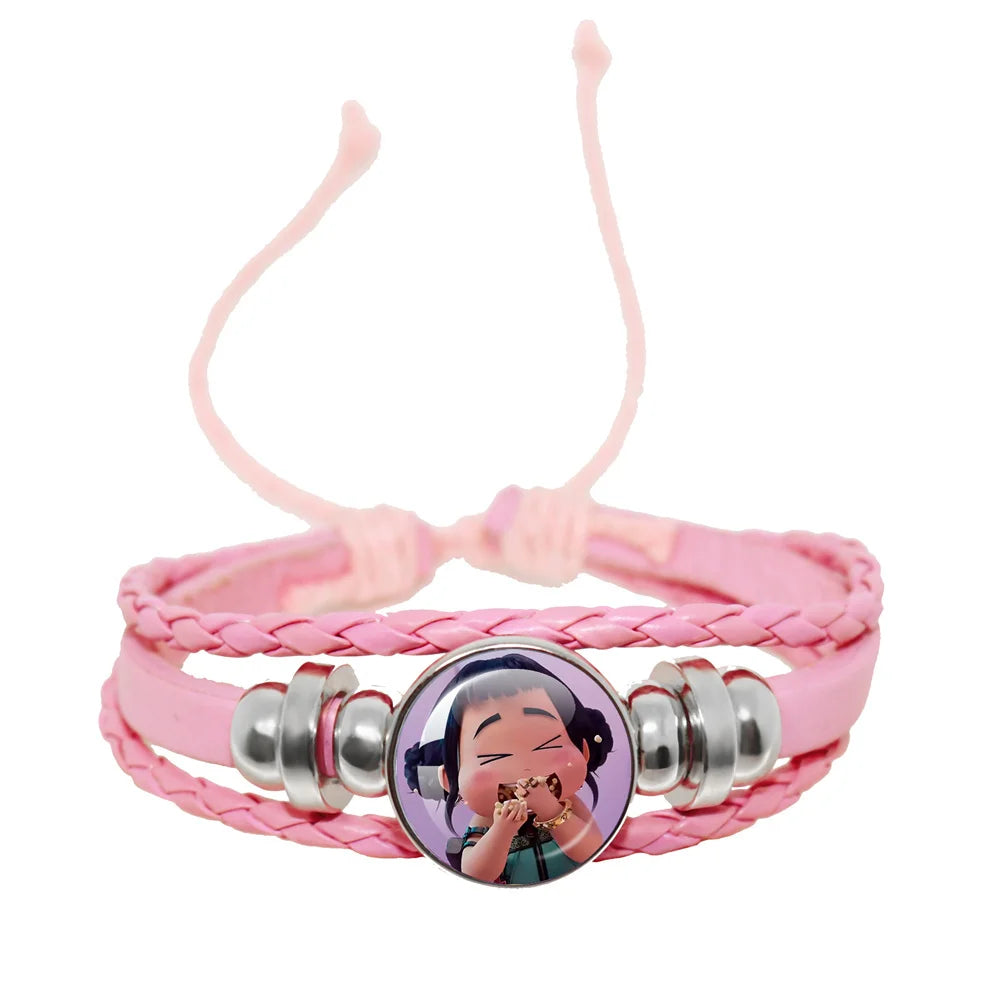KPop Demon Hunters Pink Handmade Glass Bracelet Huntr-x Rumi Zoey Mira Bangles Jewelry Accessories Fans Couples Gift