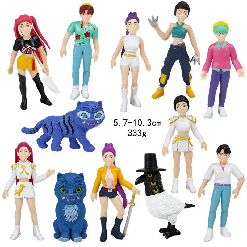 Kpop Demon Hunters Figure Toys Demon Hunters Figures Pvc Model Collectible Game Action Figures Room Decoration Kids Birthday Toy