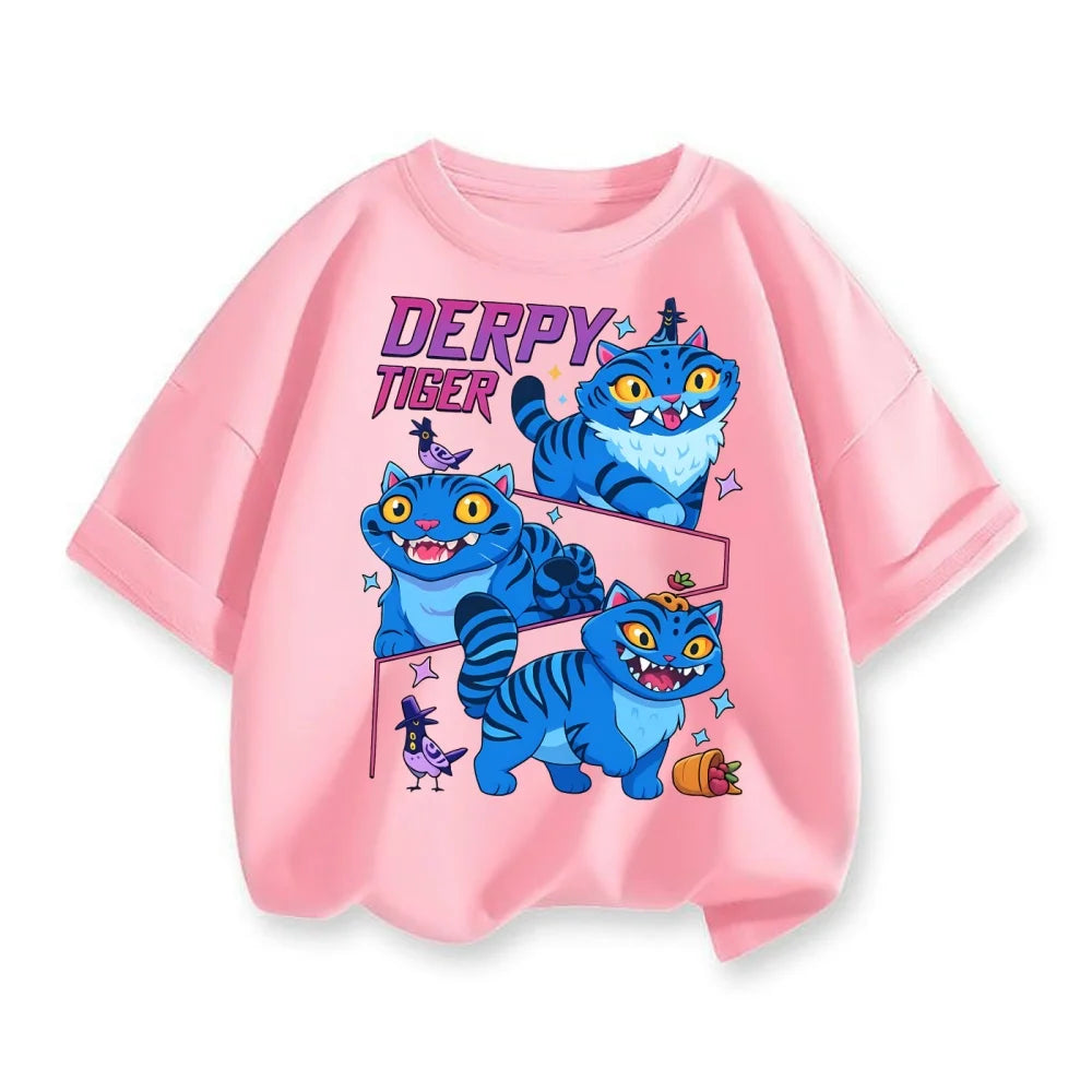 Cute Cartoon Kpop Demon Hunters Huntrix T-shirts Summer Boys Girls Short Sleeve Round Neck Tops Anime Kpop Demon Hunters T Shirt