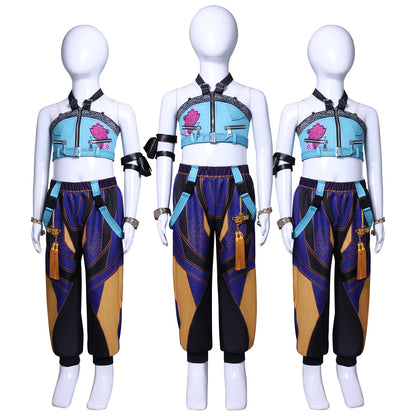 Kids Rumi Kpop Demon Hunter Cosplay Zoey Cosplay Costume Kids Demon Hunter Mira Cosplay Children Christmas Halloween Clothes