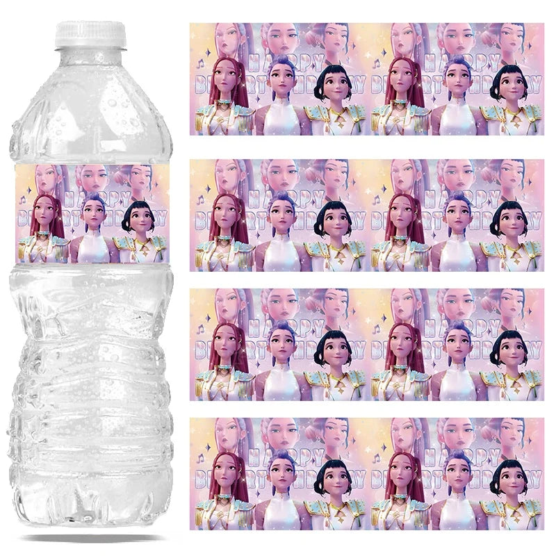 20pcs Kpop Demon Hunters Stickers for Water Bottles Singer Demon Hunter Birthday Decorations Party Favors Protection Waterproof