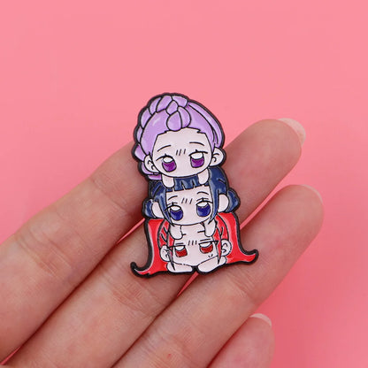 Kpop Demon Hunters Brooch Pines Lapel Pins Badge on Backpack Clothing Accessories Fashion Jewelry Friends Gifts Decorations Gift