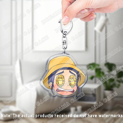 Cute Cartoon Huntrix Saja Boys Acrylic Keychains Ring Double-Sided Key Chain Jewelry Kpop Demon Hunters Fan Love Gifts