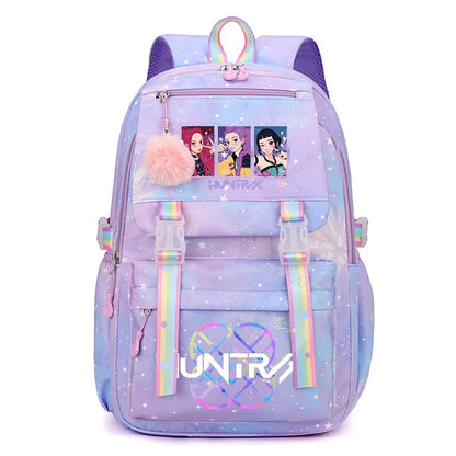 Anime KPop Demon Hunters Backpack Fashion High-capacity Backpack with Cartoon Character Graphics Rucksack Children Birthday Gift