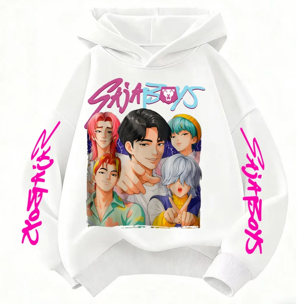 KPop Demon Hunter Huntrix Children's Sweatshirt Autumn New Boys Girls Fashion Street Pullover Children's Clothing