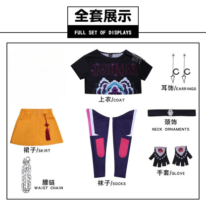 Kids Rumi Kpop Demon Hunter Cosplay Zoey Cosplay Costume Kids Demon Hunter Mira Cosplay Children Christmas Halloween Clothes