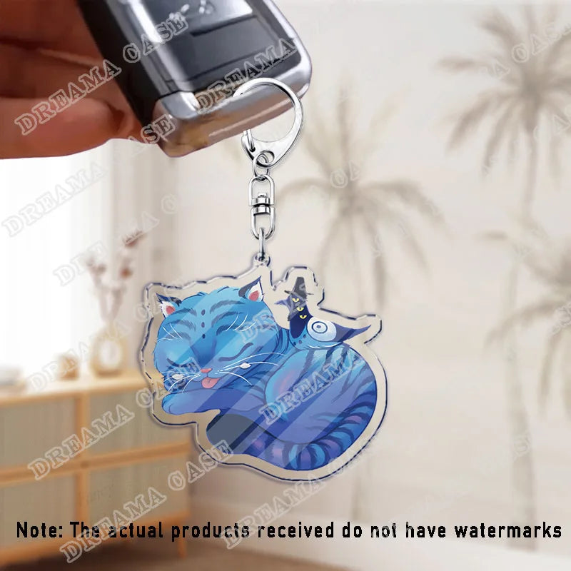 Cute Cartoon Huntrix Saja Boys Acrylic Keychains Ring Double-Sided Key Chain Jewelry Kpop Demon Hunters Fan Love Gifts