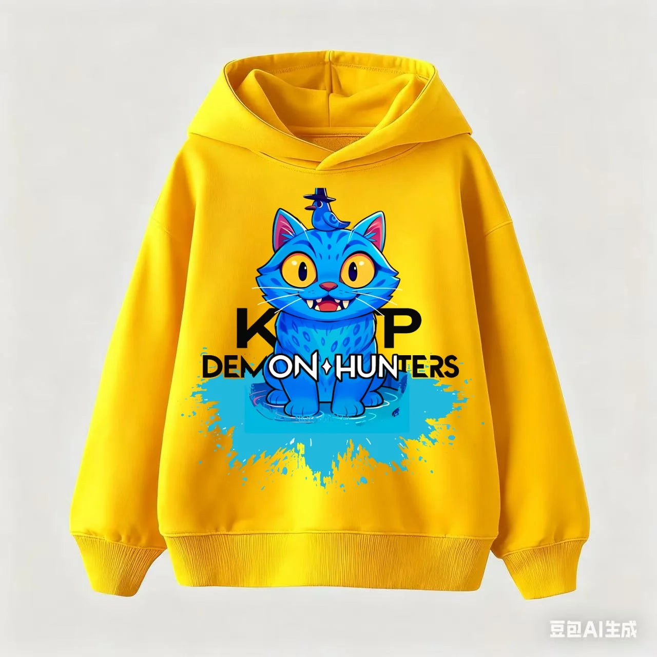 New Children's sweatshirt Korean Wave Demon Hunter Print Fashion Casual 2025 Movie Round Neck Girl Casual Clothing