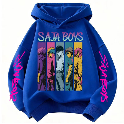 Y2K KPop Demon Hunters Hoodies Teenage Girls Boys Rumi KPop Demon Hunters Hoody Autumn Casual Long Sleeve Children's Clothing