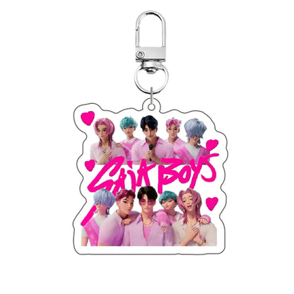 Kpop Demon Hunters Huntrix Saja Boys Acrylic Keychains Hot Accessories Jewelry Rumi Zoey Mira Sold My Soul Keyrings Fans Gifts