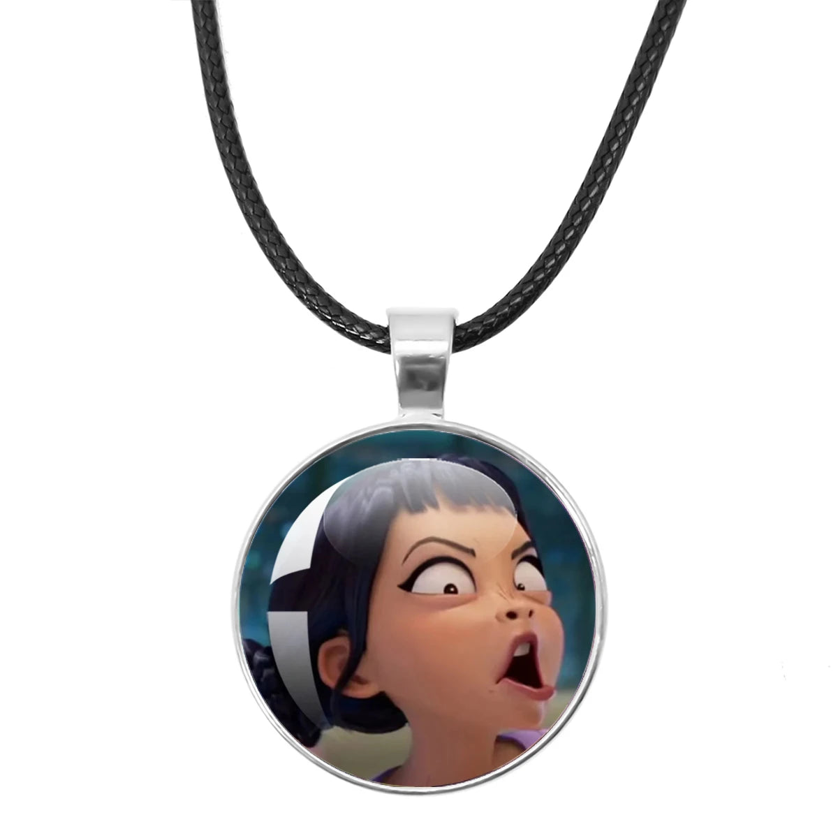 KPop Demon Hunters Leather Rope Necklace Huntr-x Rumi Zoey Mira Pendant Necklace Jewelry Accessories Cosplay Props Fans Gifts