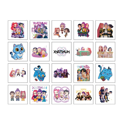 New 20pcs/set Cartoon Kpop Demon Hunters Rumi Kang Temporary Tattoo Sticker Rumi Tattoo Sticker Demonizing For Party Gifts