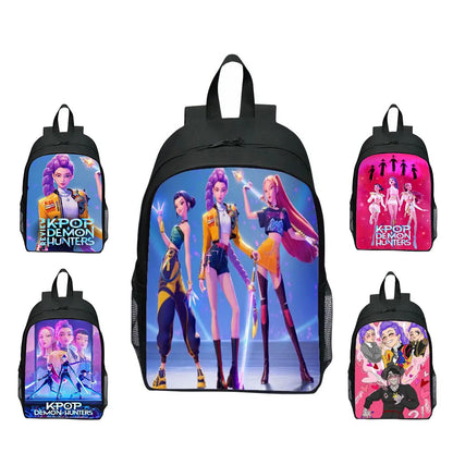 Kpop Demon Hunters Backpack Huntrix K-pop Demon Hunters Rumi Mira Zoey Backpack Pencil Case School Bag Mochila Set Pencilcase