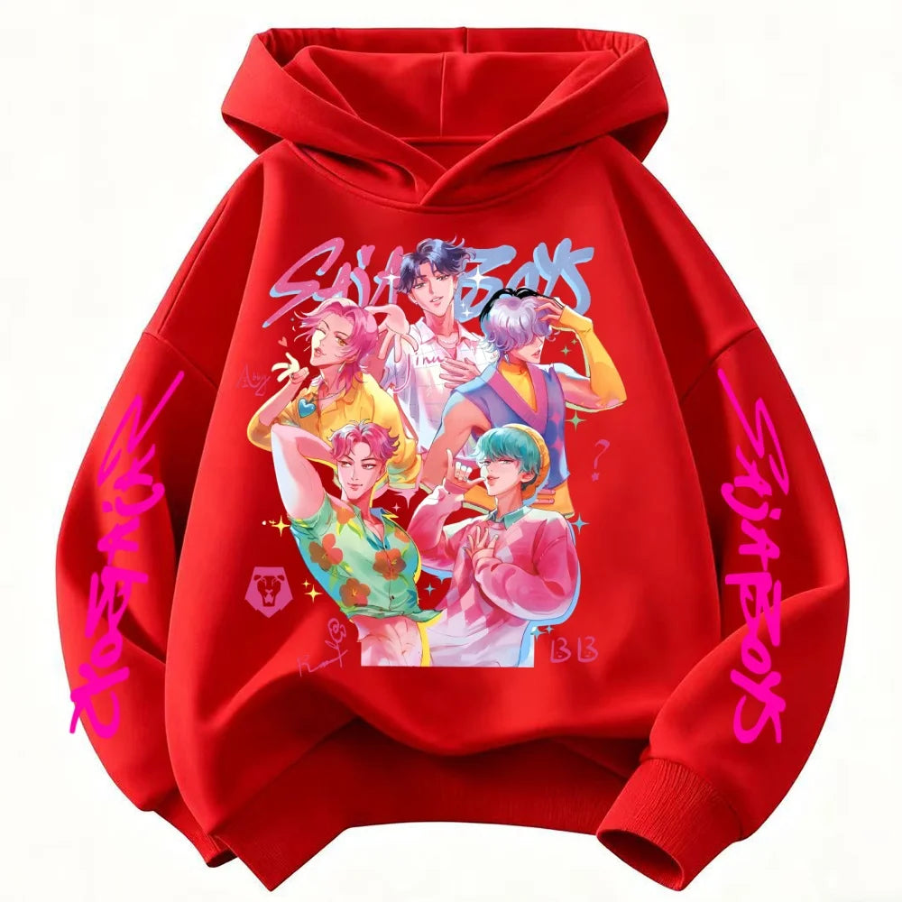 Kpop Witch Hunt Children's Clothing, Including Men's and Women's Spring and Autumn Hoodies and Fashionable Sweatshirts