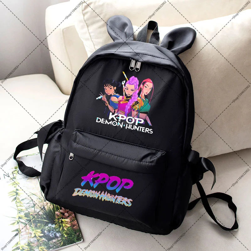 KPop Demon Hunteres Students Backpacks Cartoon Anime Graphic Print Backpack Boys Girls Fashion Schoolbag Back To School Gifts
