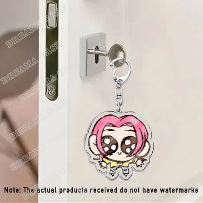 Cartoon K-Pop Demon Hunters Saja Boys Acrylic Keychains Ring Double-Sided Key Chain Jewelry Fan Love Gifts