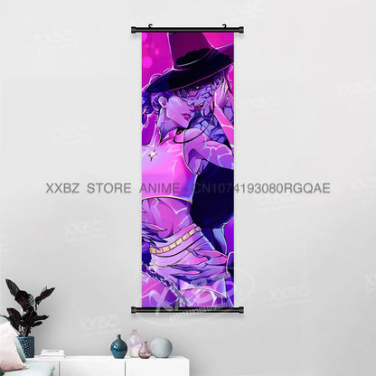 Anime For KPop Demon Hunters Wall Art Canvas Scrolls Pictures Kawaii Character Print Posters Home Decoration Hanging Painting