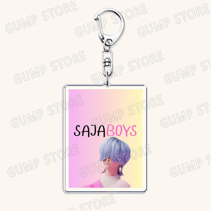Hot Kpop Demon Hunters Huntrix Saja Boys Keychains for Accessories Jewelry Rumi Zoey Jinu Mira Sold My Soul Keyrings Fans Gifts