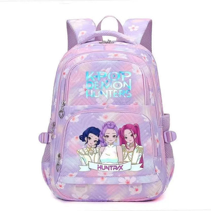 Kpop Demon Hunters Backpack Cartoon Rumi Mira Zoey HUNTR/X Saja Boys Print Schoolbag Large Capacity Student School Bas for Girls