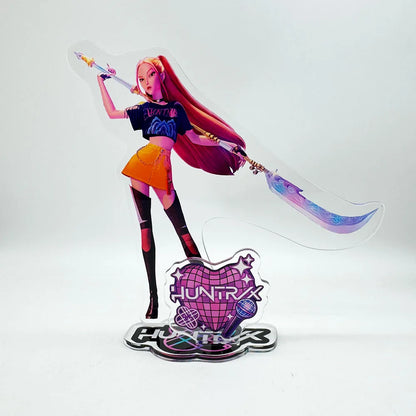 K-Pop Demon Hunters Superstar Rumi Mira Zoe Acrylic KeyChain Standing Plates Backpack Decoration Pendant Ornament Accessories