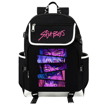 Kpop Demon Hunters Saja Boys Backpack Student Teenage Fashion Backpack High School Backpacks Mochila