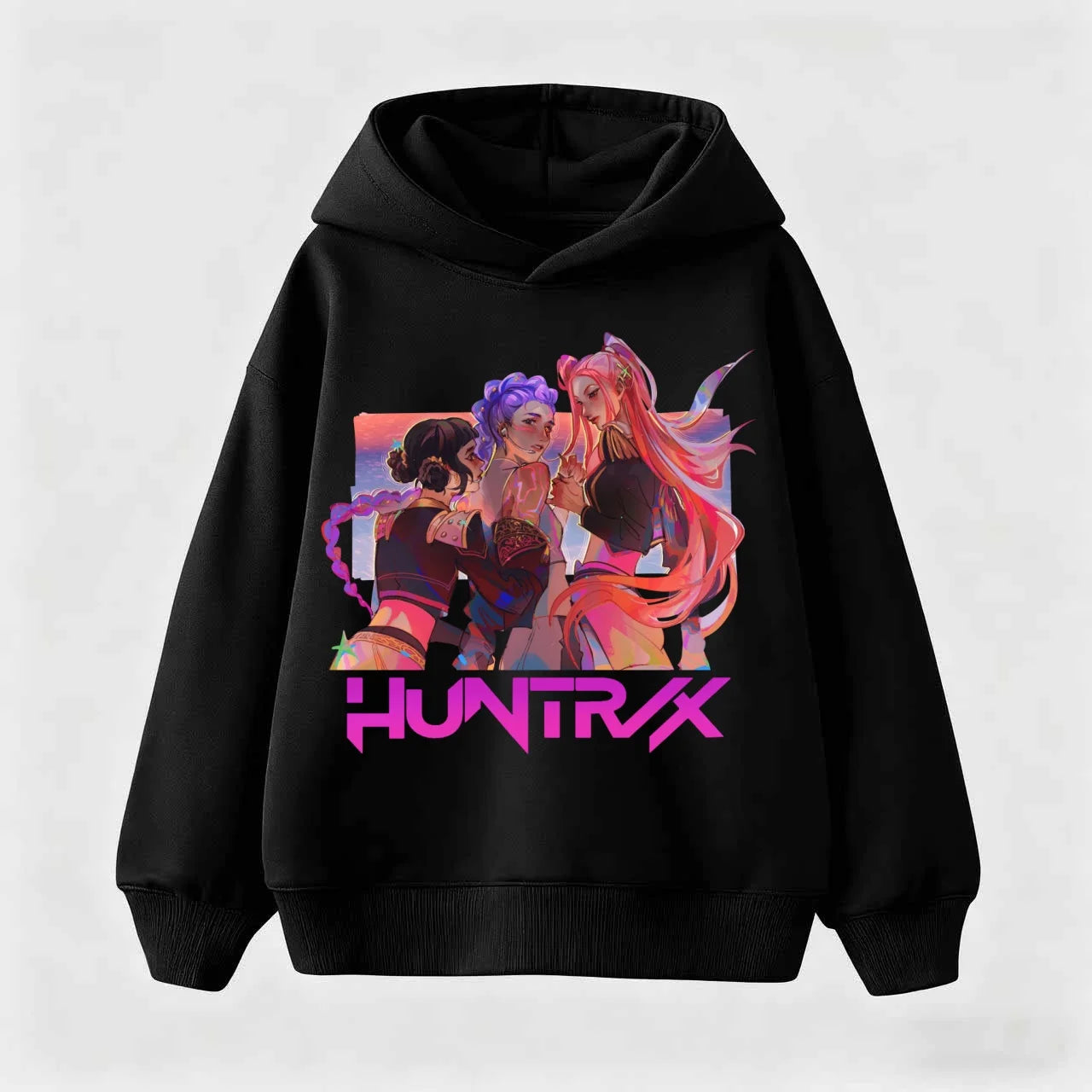 2025 New KPop Demon Hunters Kids Hoodie Kawaii Cartoon Printed Zippered Hoodie Coat Boys Autumn Jacket Baby Girl Winter Clothes